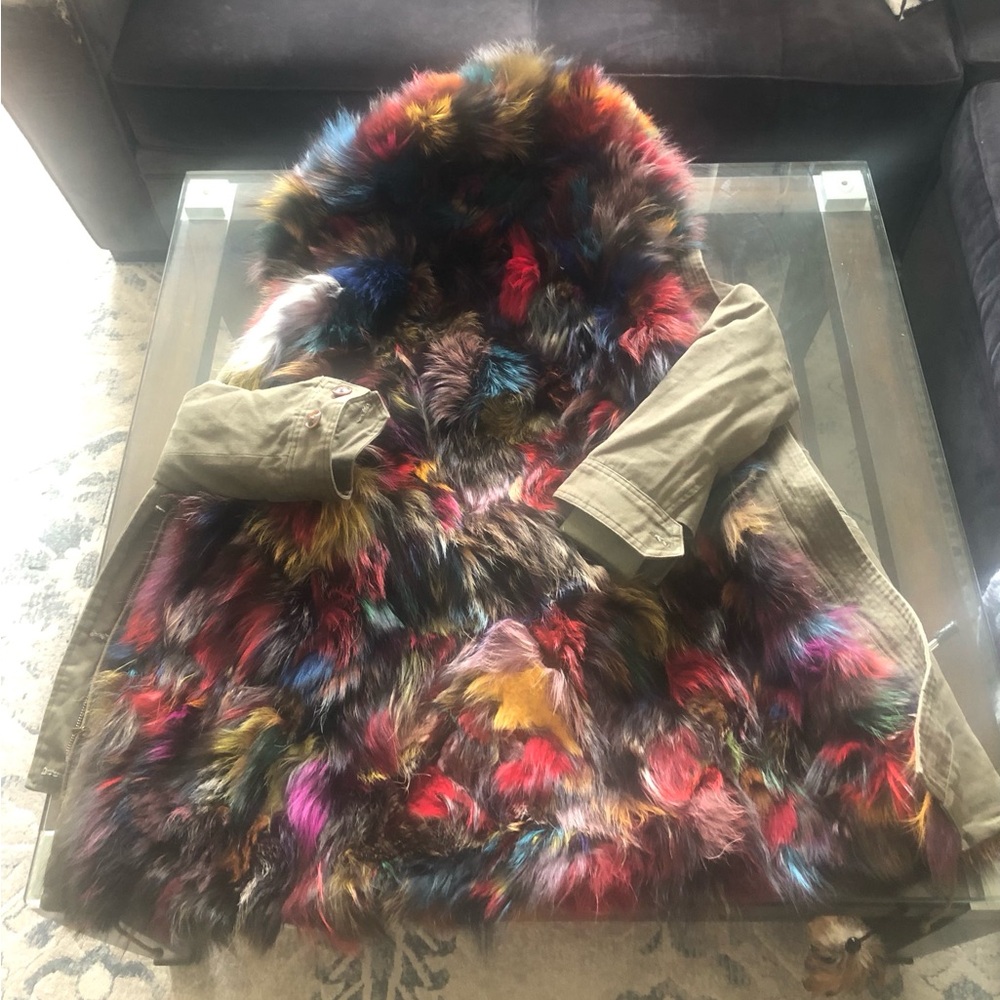 Colorful Real Fox Fur Vested - Picture 2 of 5